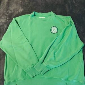 Aerie Vibrant Green Crew Neck Sweatshirt